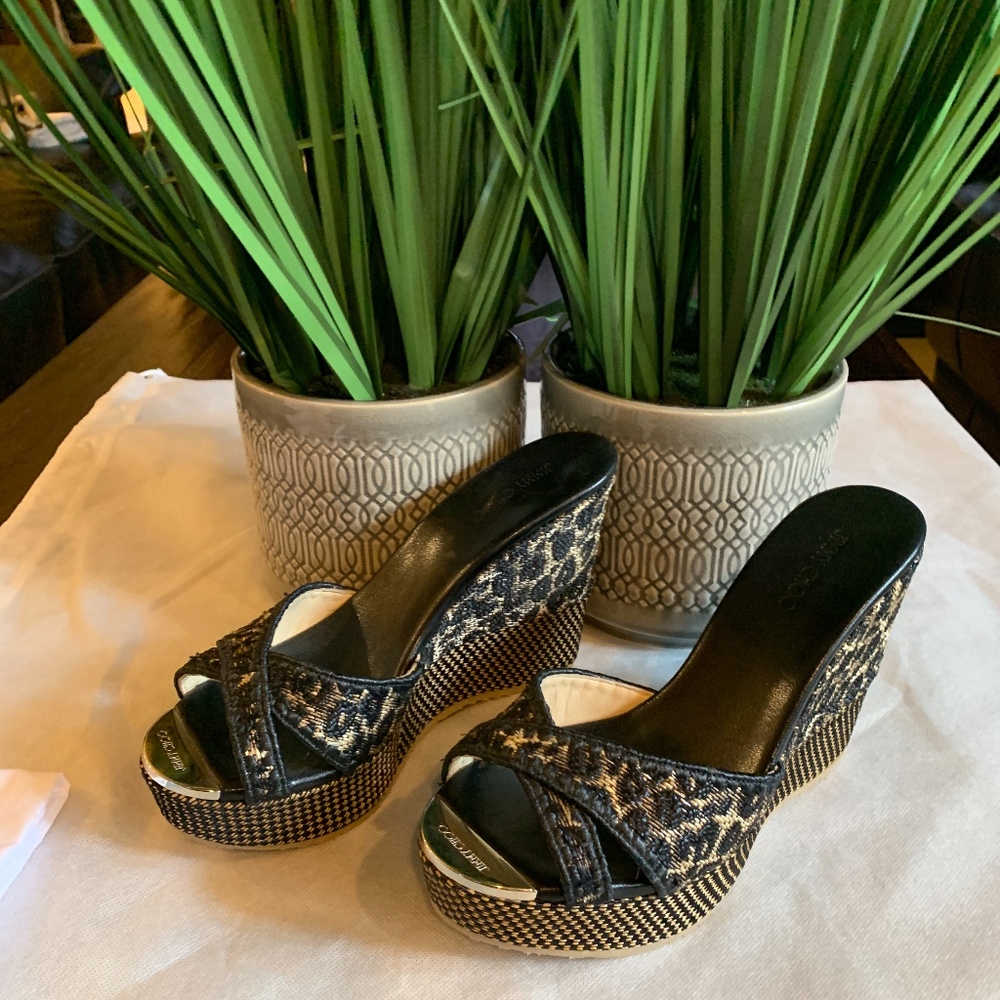 Jimmy Choo Leopard Print Wedges - image 3
